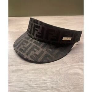 Fendi Brown Monogram Visor Authentic